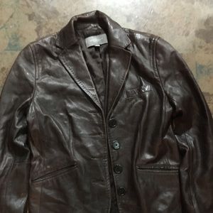 Leather blazer